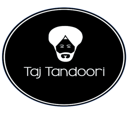 Taj Tandoori logo.